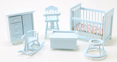 Blue Baby's Room Set, 6 Pieces
